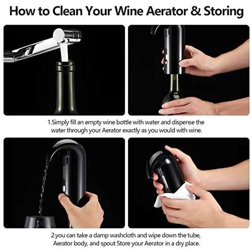  [아마존베스트]JIFAR Electric Wine Aerator Pourer, Stopper Multi-Smart Automatic Wine Dispenser - Premium Aerating Pourer and Decanter Spout - wine preserver