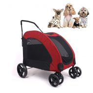 JIGAN Pet Stroller, Pet Gear Stroller, Cat/Dog Easy Walk Folding Travel Carrier,Easy One-Hand Fold, Strong and Stable