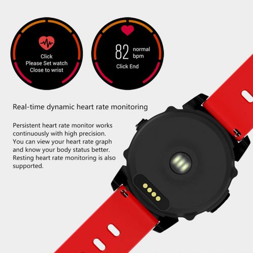  JIHUIA Smartwatch,Fitness Tracker Heart Rate Monitor Bluetooth with Pedometer Bracelet Call SMS Reminder/Sleep Monitor for Women Men for iOS/Android