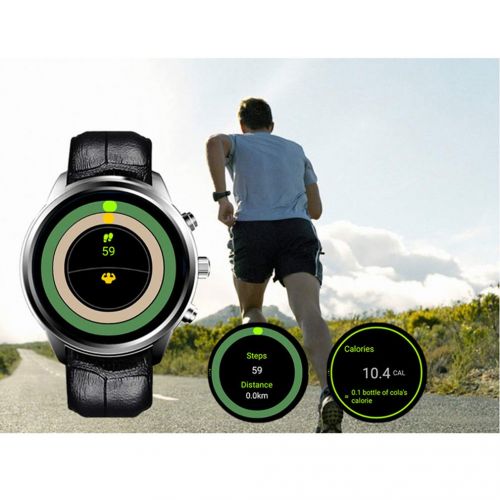  JIHUIA Sensor Bluetooth Smart Watch,1.39 Color Screen WiFi Heart Rate Monitor Fitness Tracker Pedometer Plug-in Card Call/SMS Reminder USB Charge Fashion Business Affairs