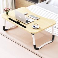 [아마존베스트]JIIKOOAI Foldable Bed Tray Lap Desk, Portable Lap Desk with Phone Slots Notebook Table Dorm Desk, Small Desk Folding Small Dormitory Table, Perfect for Watching Movie on Bed Or As Personal