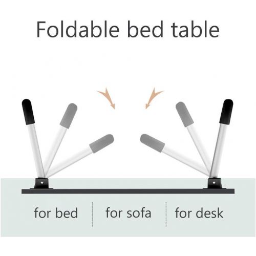  [아마존베스트]JIIKOOAI Foldable Bed Tray Lap Desk, Portable Lap Desk with Phone Slots Notebook Table Dorm Desk, Small Desk Folding Small Dormitory Table, Perfect for Watching Movie on Bed Or As Personal