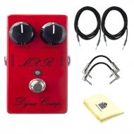 JIM DUNLOP Dunlop CSP102SL MXR Script Dyna Comp Compressor Effects Pedal with 2 R-Angle Patch Cables, 2 Instrument Cables and Instrument Cloth