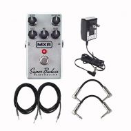 JIM DUNLOP Dunlop MXR M75 Super Badass Distortion Effects Pedal With a Pair of Patch Cables, Power Supply and Instrument Cables