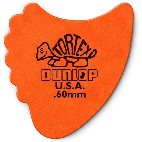  JIM DUNLOP Dunlop 414R60 Tortex Fins, Orange, .60mm, 72/Bag