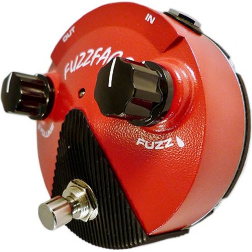  JIM DUNLOP Dunlop FFM2 Red GERMANIUM FUZZ FACE MINI Pedal w/ 9V Power Supply and Patch Cables