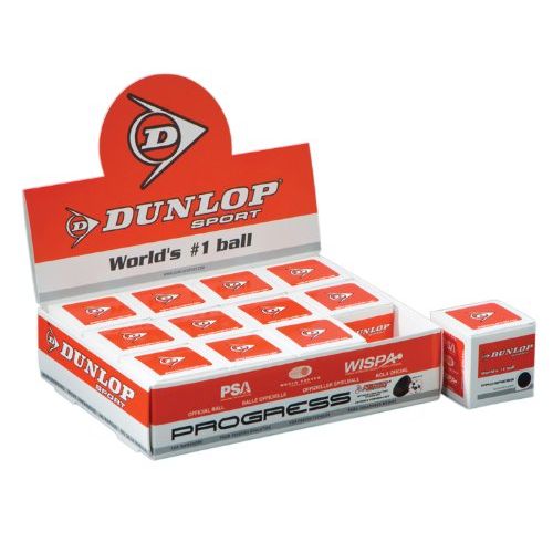  JIM DUNLOP Dunlop Sports Max Progress Squash Ball (Dozen Pack)