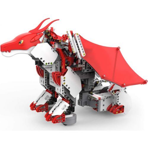  UBTECH JIMU Robot Mythical Series: Firebot Kit/ App-Enabled Building & Coding STEM Robot Kit (606 Pcs), Red, Model:JRA0601