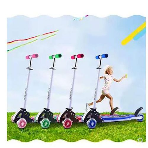  JIN Roller-Kinder dreiraedriges Jungen-Maedchen-Kinderspielzeug (Farbe : Gruen)