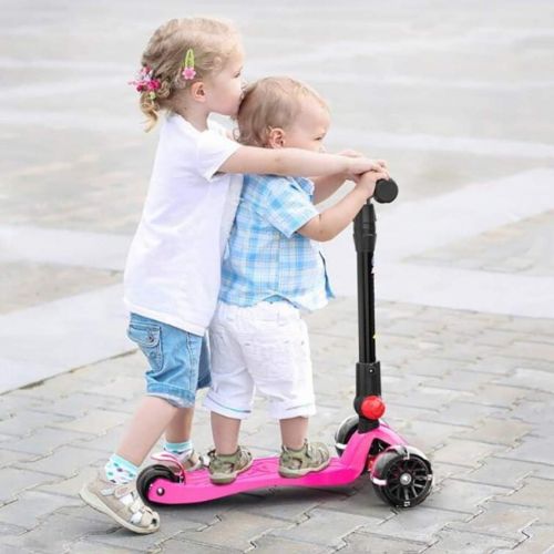 JIN 2-3-6 Jahre alt breites Rad Kinder Falten Roller Kinder manner und Frauen Baby Kleinkind EIN fuss (Farbe : D)