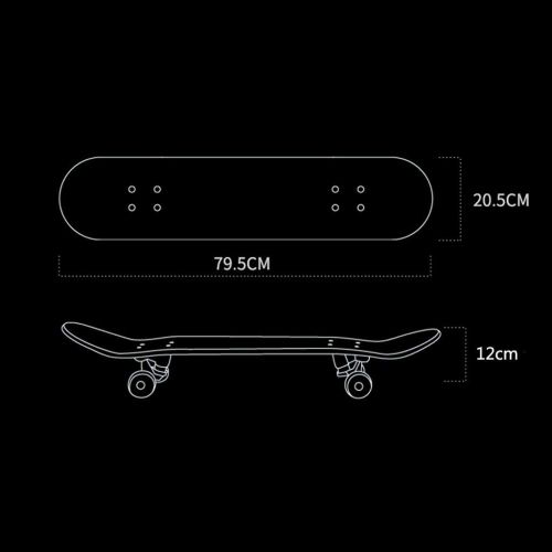  JIN Anfaenger Skateboarding Kinder Erwachsene Skateboarding Teen Boys und Girls Street Bilateral Slide Board (Farbe : E)