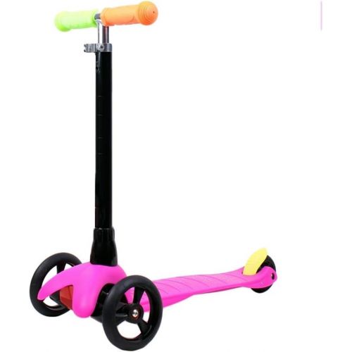  JIN Kinder faltender Roller dreiradriger Baby Slide Flash (Farbe : Rosa)