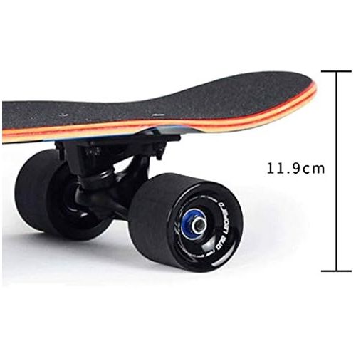  JIN Fisch-foermigen Auftritt Maple Fish Plate All-Wheeled Skateboard Bananenplatte Big Fish Plate Erwachsene Manner und Frauen Street Skills (Farbe : B)