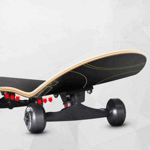  JIN Professionelle Skateboard-Anfanger Erwachsene Jungen und Madchen Jugend Kinder Bilaterale schrage Board Road Vierradern Skateboard (Farbe : F)