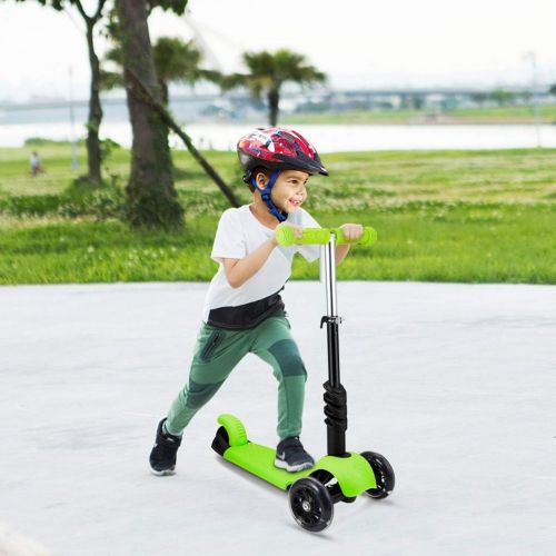  JIN DREI-in-one-Kleinkind, Verstellbarer 3-Rad-Tretroller mit abnehmbarem und verstellbarem Sitz, LED-Lichtrolle, geeignet fuer Jungen und Madchen von 2 bis 6 Jahren