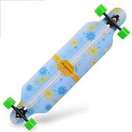 JIN Strassen-Skateboard Skateboard mit Vier Radern Strasse Fahigkeiten Jungen und Madchen tanzen Brett 4 Runden erwachsenes Longboard-Skateboard (Farbe : E)