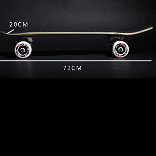  JIN Skateboard Big Fish Board Road Board Strasse Reise Anfanger Erwachsene Maple Small Fish Board (Farbe : Brown)