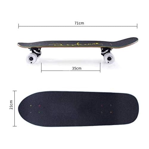  JIN Skateboard-Fisch-Brett-Erwachsen-Strassen-Jugend-grosses Fisch-Brett Vier Runden-Anfanger-KinderSkateboard Jungen und Madchen (Farbe : B)