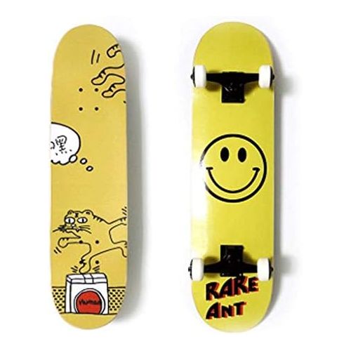  JIN Professionelles alteres Strassen-Reise-Skateboard-Ahorn-Doppelt-Steigungs-Skateboard (Farbe : A)