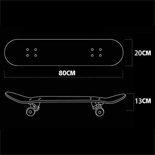  JIN Street Skills Skateboard Kanada Ahorn Professionelle Bilaterale Slope Board Anfanger Erwachsene Jungen und Madchen Autobahn Schritte (Farbe : C)