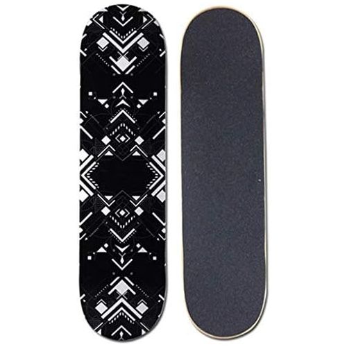  JIN Shortboard Bilateral Inclined Skateboard Traditionelles Skateboard mit Vier Radern und Street Skateboard (Farbe : B)