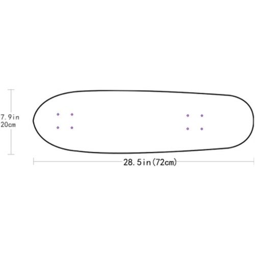  JIN Schnitzen des Ahorns-grossen Fisch-Brett-Erwachsenen-Strassen-Fahigkeiten-Vierrad-Skateboards-kleinen Fisch-reisenden Strassen-Brettes (Farbe : D)