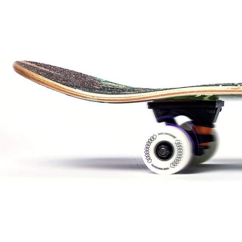  JIN Kurzes Brett Skateboard Manner und Frauen Generation Menschen Bilaterales geneigtes Skateboard Professionelles Board Allrad Skateboard Anfanger (Farbe : F)