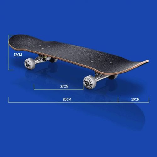  JIN Anfanger-Strassen-Strassen-Skateboard Skateboard mit Vier Radern Kind jugendlich professionelles mannliches erwachsenes Madchen-bilaterales abfallendes Brett (Farbe : E)