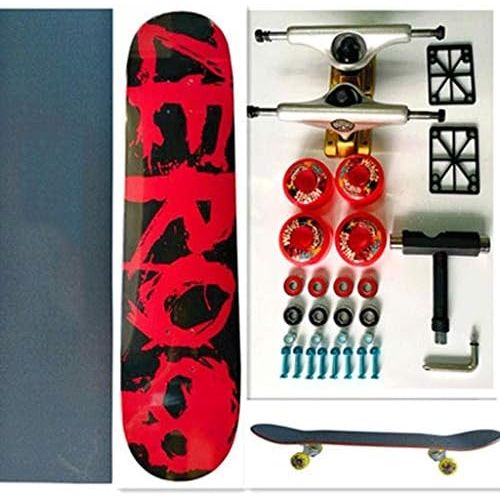  JIN Hoch mit 4 Runden professioneller Double-Up-Skateboards (Farbe : D)