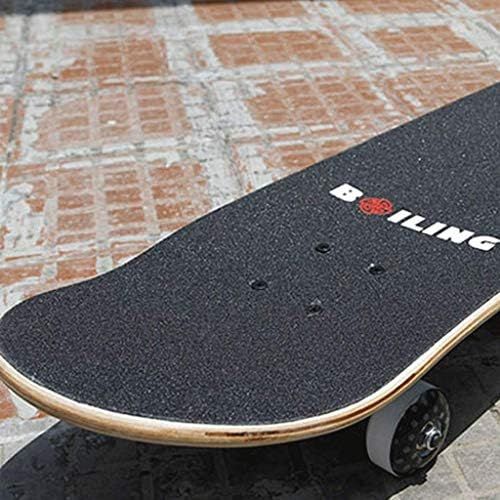 JIN Short Board Skills Anfanger Skateboard Professionelles doppeltes Skateboardfahren mit Vier Radern fuer Erwachsene Street Travel Skateboard (Farbe : A)