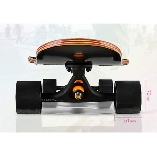  JIN Longboard Skateboard Erwachsene Madchen Anfanger Professionelle Strasse Fertigkeiten Dance Board Strasse Allrad Skateboard Allround Flat Flower Board (Farbe : A)