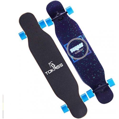  JIN Longboard Skateboard Erwachsene Madchen Anfanger Professionelle Strasse Fertigkeiten Dance Board Strasse Allrad Skateboard Allround Flat Flower Board (Farbe : A)