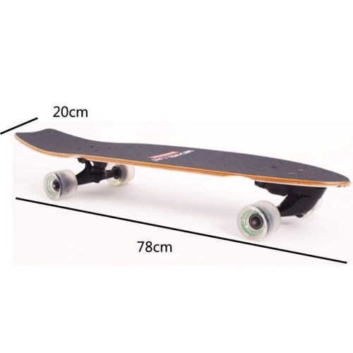  JIN Strassen-Skateboard-Strassen-Fertigkeiten Reisen Vier Runden Erwachsene Jugend-Jungen und Maedchen-Skateboard-Schwalbenschwanz-Brett (Farbe : A)