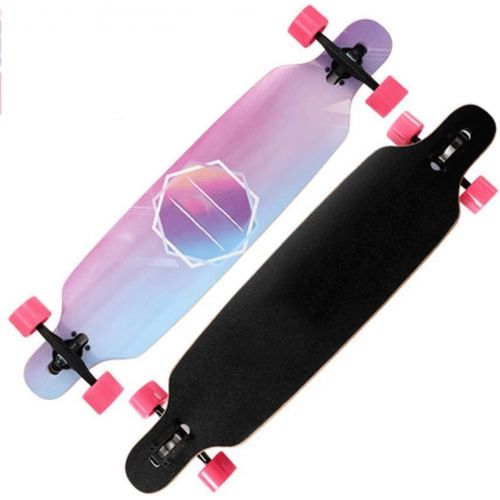  JIN Langes Brett Skateboard Jungen und Madchen Anfanger Erwachsener Professioneller Anfanger Jugend Allrad Tanzbrett (Farbe : B)