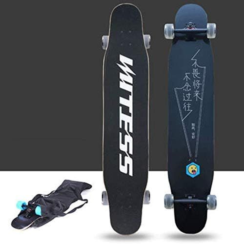  JIN Longboard-Tanzbrett-Strassen-Fahigkeits-Skateboard-Vierrad-Skateboard-Strassen-Manner und Frauen-Generations-Personen-Anfanger-Fahigkeits-Skateboard (Farbe : F)