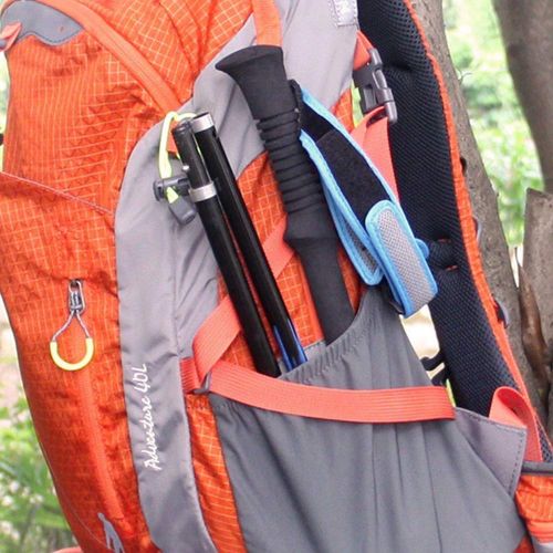  JINDEN Hiker Hiking Stick Adjustable Trekking Pole, Collapsible Lightweight Hiking Pole with Lever Lock & Carry Sack for Camping, Non-Slip Rubber Base