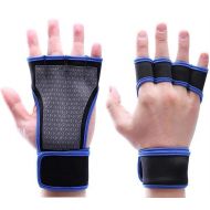 JINDEN Training Grip Gloves Pads with Strong Wrist Wrap Brace Support&Silicone Padding Workout Fitness Weight Lifting Powerlifting Gym Hand Full Palm Protect for Men Women (Color :