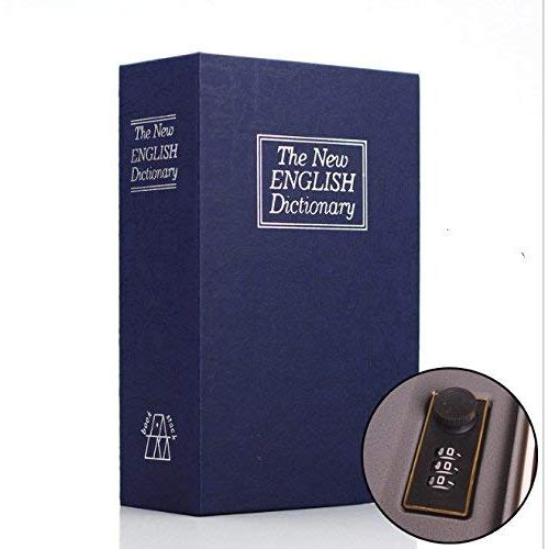  JINGB-piggy bank JINGB Simulated English Dictionary Piggy Bank Password Lock Safe (Blue) Desktop Decor Money Box