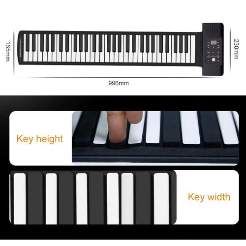  JINGRUI Jingrui 61-key Hand Roll Piano, Multi-function Keyboard, Childrens Piano