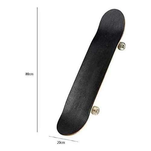  JINPENGRAN Four-Wheel Skateboard Bilateral Inclined Board Road Skills Maple Skateboard Professional Standard Double Kick Board Suitable for Adults and Young People