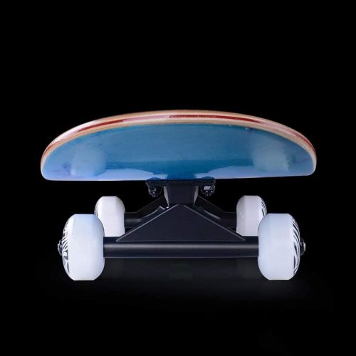  JINPENGRAN Four-Wheel Skateboard Road Skills Maple Four-Wheel Skateboard Adult Men and Women Double Rocker Skateboard Suitable for Adults and Young People,A