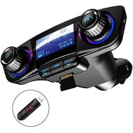 [아마존베스트]-Service-Informationen Bluetooth FM Transmitter Car MP3 Player Handsfree Wireless Radio Audio Adapter with Dual USB U Disk TF Card AUX Input Output