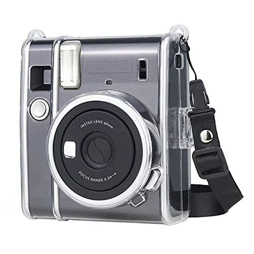  JINSERTA Protective Clear Case for Fujifilm Instax Mini 40, Crystal Hard PP Cover with Removable Shoulder Strap for Fujifilm Instax Mini 40 Instant Camera