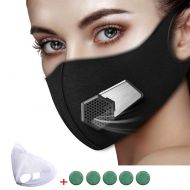 JINSERTA Smart Electric Dust Mask Anti-Pollution Mask Air Purifying Respirator Adjustable Wind Speed With Exhalation Valve&N95 Filters, Filter Car Exhaust Gas, Pollen, Pm2.5