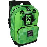[아마존베스트]JINX Minecraft Creepy Creeper Kids School Backpack, Green, 17