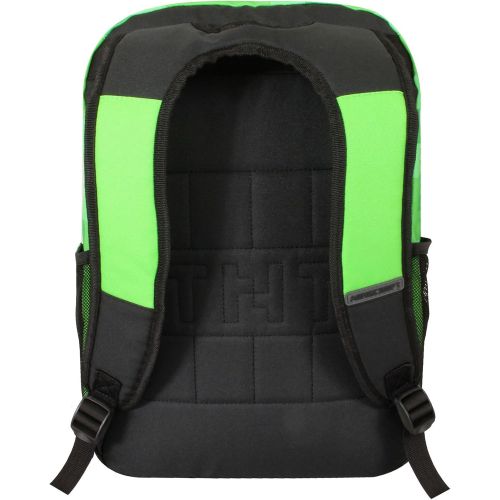  [아마존베스트]JINX Minecraft Creepy Creeper Kids School Backpack, Green, 17