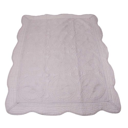  JIU HONG CHAO Soft Baby Blanket Lightweight Cotton Newborn Quilt for Cribs or Toddler Bed Embossed Scalloped Throw Blanket for Four Seasons