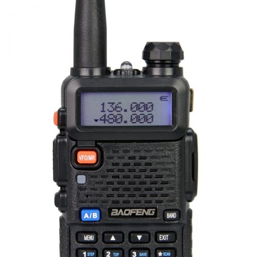  JIZHENG Baofeng UV-5R Walkie Talkies Two-Way Radio Full Kit with BF-S112 Speaker and USB Programming Cable and CD (Win10 Support)