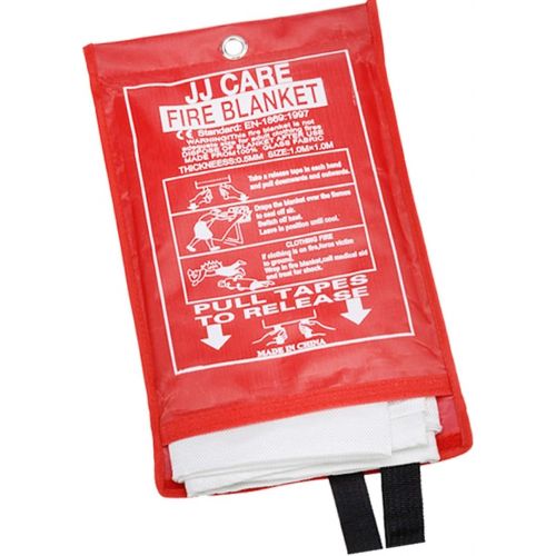  [아마존베스트]JJ CARE [Pack of 2] Fire Blanket Fire Suppression Blanket Made from Fiberglass Cloth - Suitable for Camping, Grilling, Kitchen Safety, Car and Fireplace Fire Retardant Blanket for