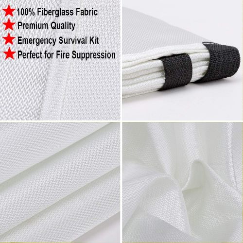  [아마존베스트]JJ CARE [Pack of 2] Fire Blanket Fire Suppression Blanket Made from Fiberglass Cloth - Suitable for Camping, Grilling, Kitchen Safety, Car and Fireplace Fire Retardant Blanket for